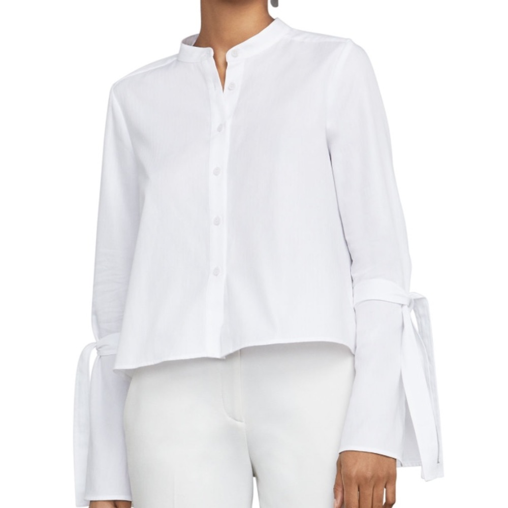 NWT BCBGMaxAzria "Marrisa" Sleeve-Tie Shirt